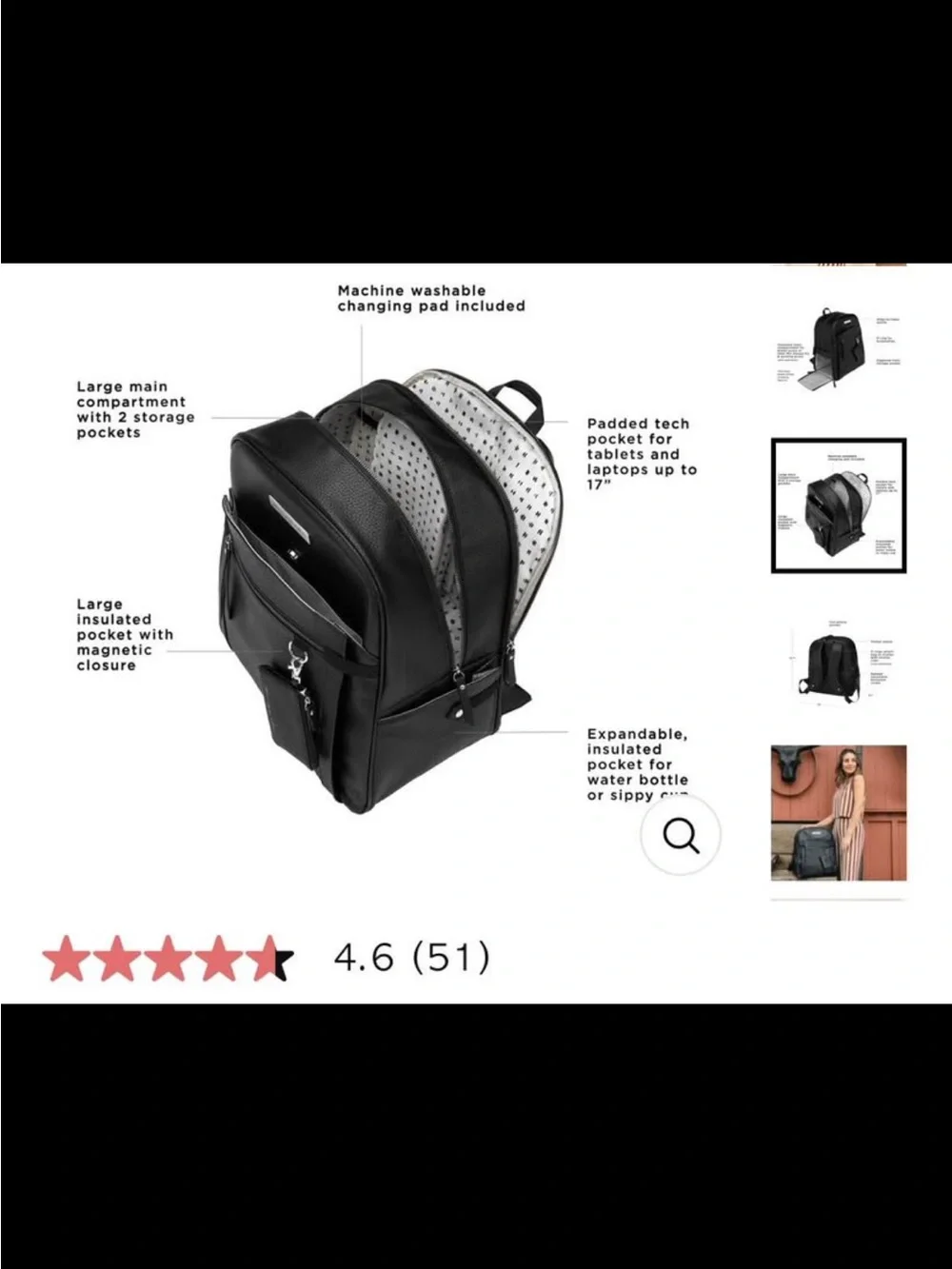 Petunia Pickle Bottom Olive Green Ink Blot 2-in-1 Provisions Diaper Bag